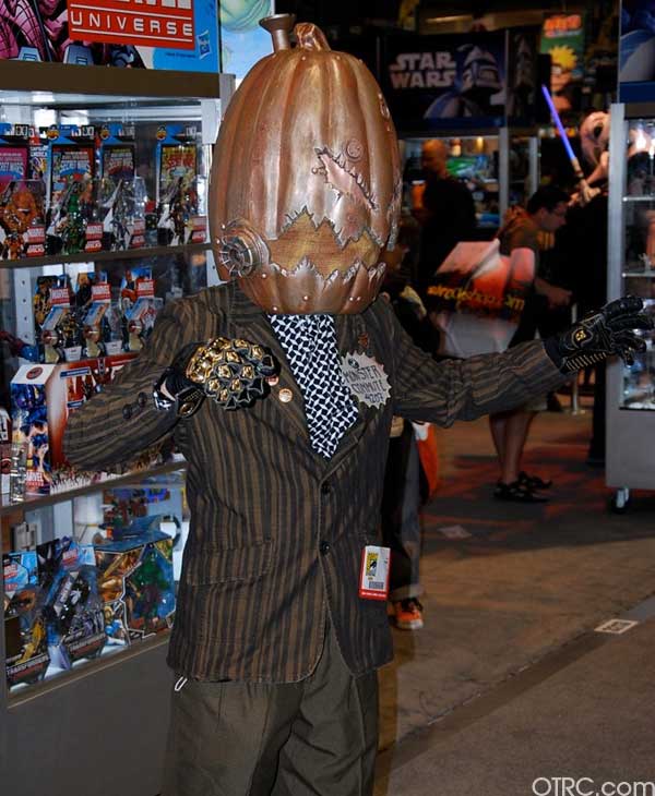 A fan tries to compete in a monster coustume...