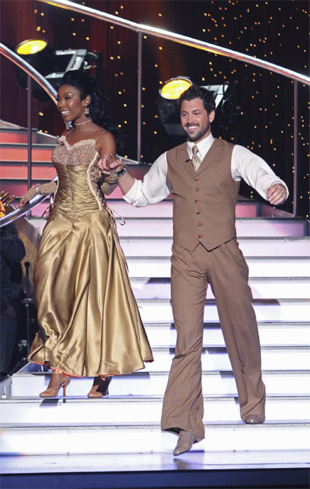 Brandy Norwood and Maksim Chmerkovskiy perform...