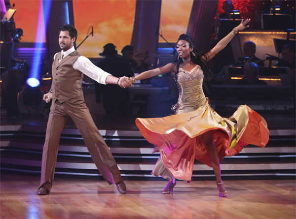 Brandy Norwood and Maksim Chmerkovskiy perform...