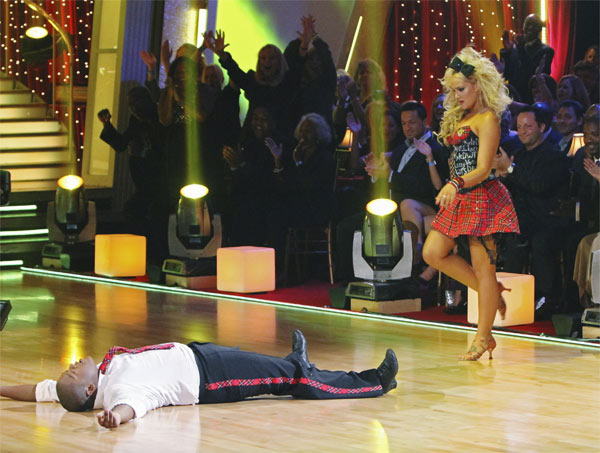 Kyle Massey and Lacey Schwimmer perform on...