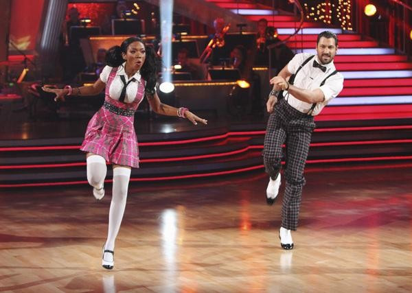 Brandy Norwood and Maksim Chmerkovskiy perform...