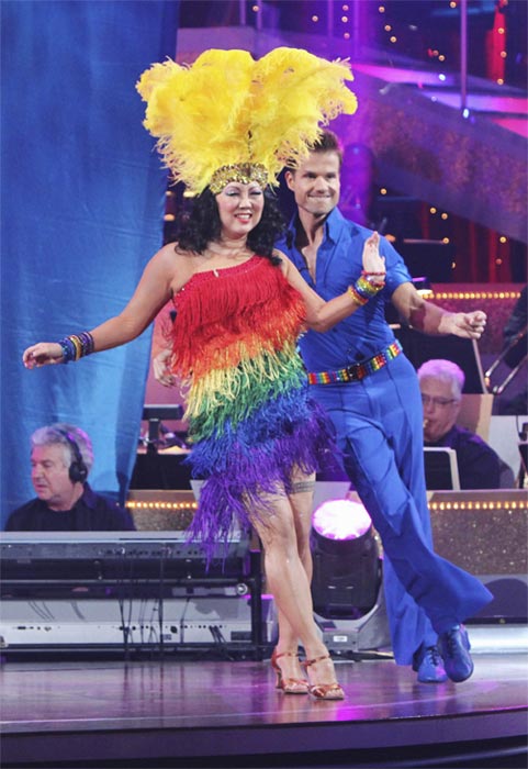 Margaret Cho and Louis van Amstel perform on...