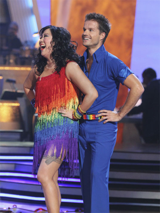 Margaret Cho and Louis van Amstel perform on...
