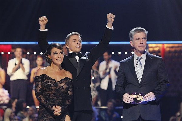 Jennifer Grey and Derek Hough perform on...