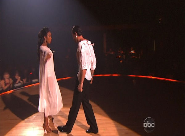 Brandy and Maksim Chmerkovskiy perform on...