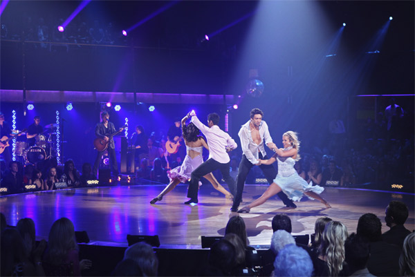 The Goo Goo Dolls, with professional dancers...