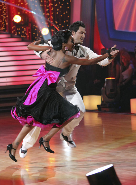Brandy and Maksim Chmerkovskiy perform to the...