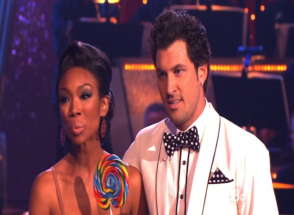 Brandy and Maksim Chmerkovskiy perform to the...