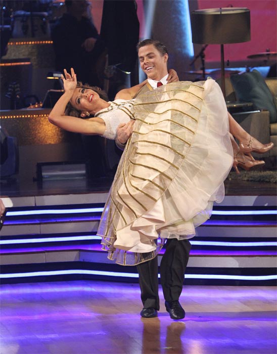 Jennifer Grey and Derek Hough perform to the...