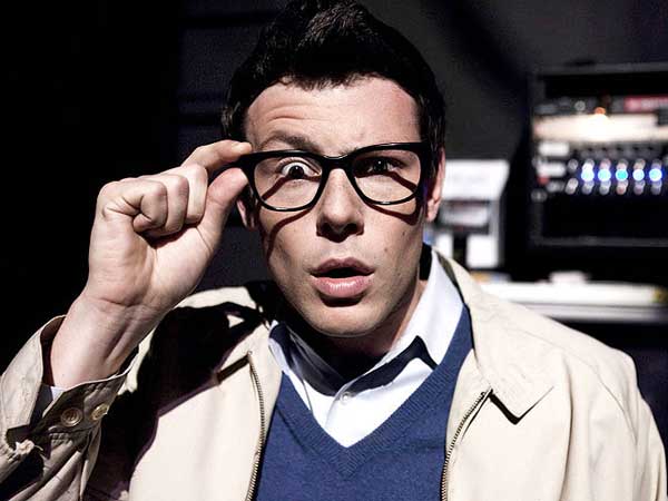 Cory Monteith as Brad in the 'Rocky Horror'...