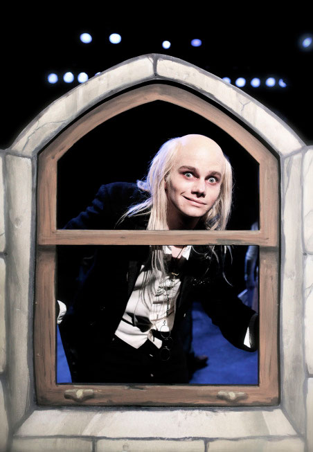 Chris Colfer as Riff-Raff in the 'Rocky Horror'...