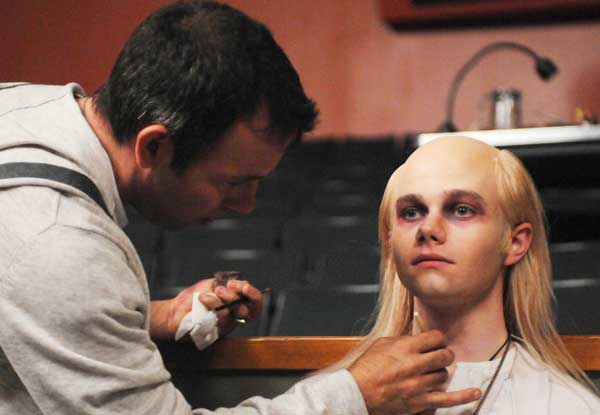 Chris Colfer as Riff-Raff in the 'Rocky Horror'...