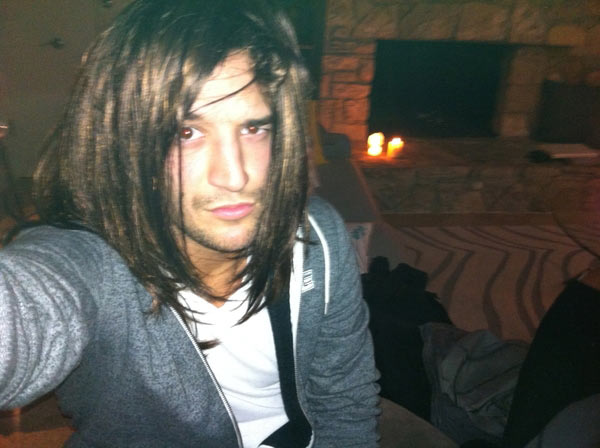 <div class="meta image-caption"><div class="origin-logo origin-image "><span></span></div><span class="caption-text">&#39;Dancing With the Stars&#39; dancer Mark Ballas flaunts his Halloween wig. (ABC)</span></div>