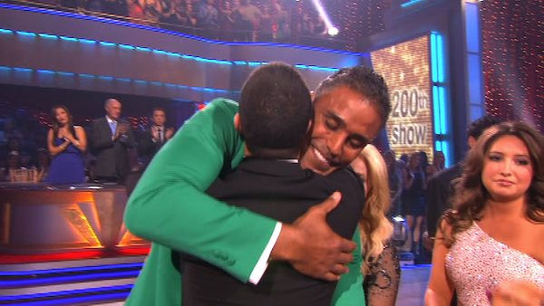 Rick Fox and Cheryl Burke react to being...