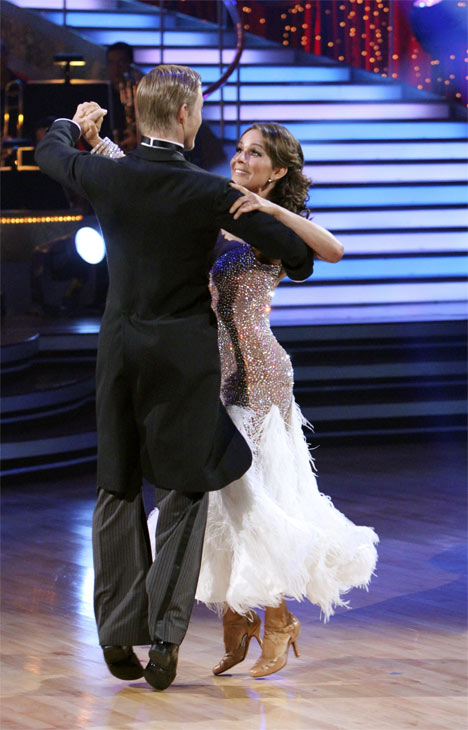 Jennifer Grey and Derek Hough perform on...