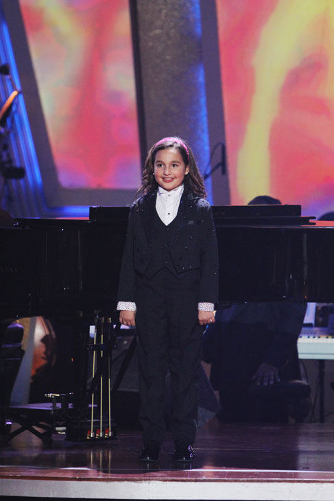 Nine-year-old piano prodigy Emily Bear performed...