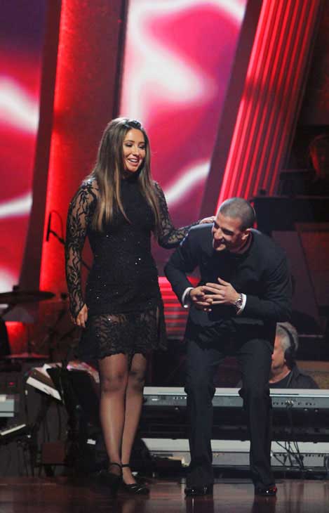 Bristol Palin and Mark Ballas react to being...