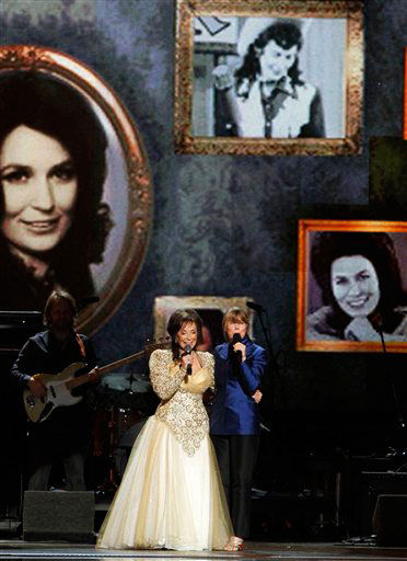 Loretta Lynn, left, and Sissy Spacek appear on...