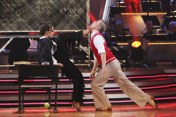 Jennifer Grey and Derek Hough perform on...