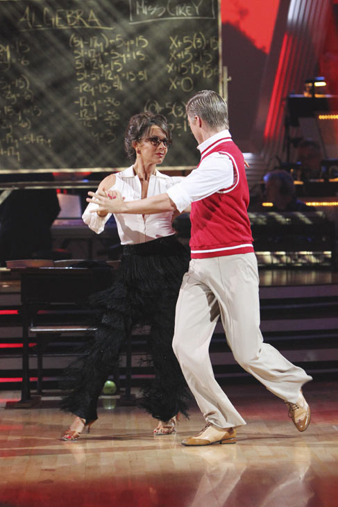 Jennifer Grey and Derek Hough perform on...