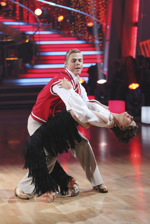 Jennifer Grey and Derek Hough perform on...
