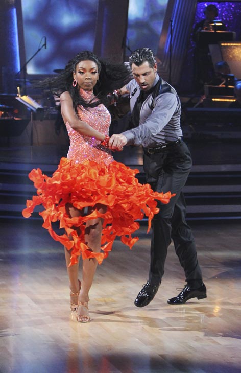Brandy and Maksim Chmerkovskiy perform on...
