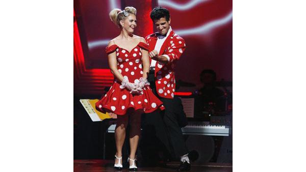 Melissa Joan Hart and Mark Ballas on 'Dancing With the Stars: The Results Show', Sept. 29, 2009