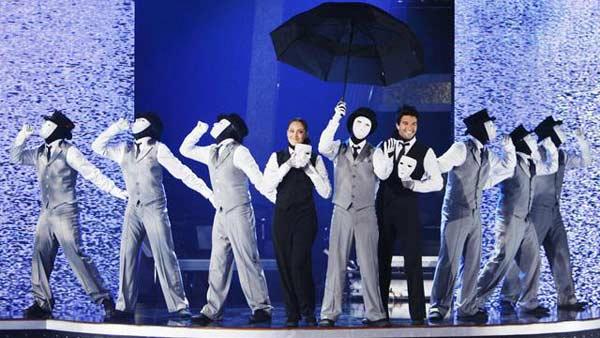 Mark Ballas, Lacey Schwimmer perform with JabbaWockeeZ, October 6, 2009