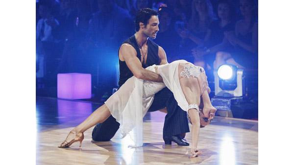 Natalie Coughlin and Alec Mazo perform during 'Dancing With the Stars,' Oct. 12, 2009