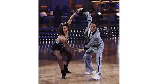 Mark Dacascos and Lacey Schwimmer perform during 'Dancing With the Stars,' October 12, 2009