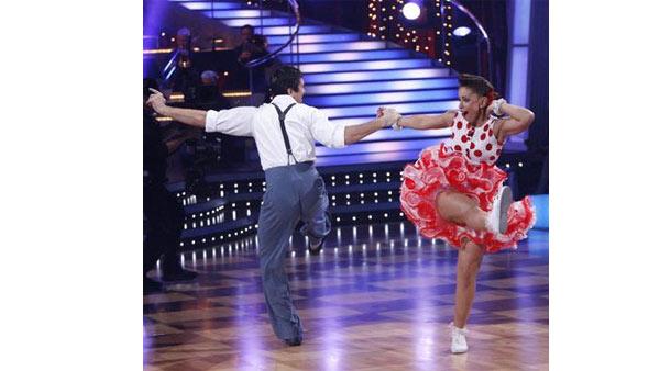 Mya and Dmitry Chaplin perform during 'Dancing With the Stars,' October 12, 2009