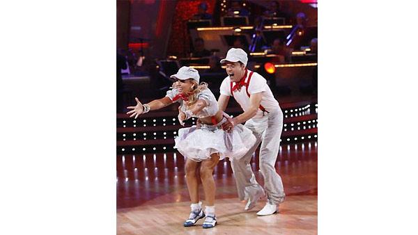 Donny Osmond and Kym Johnson perform during 'Dancing With the Stars,' October 26, 2009
