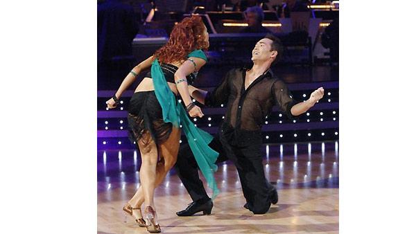 Mark Dacascos and Anna Trebunskaya perform during 'Dancing With the Stars,' Monday, November 2, 2009