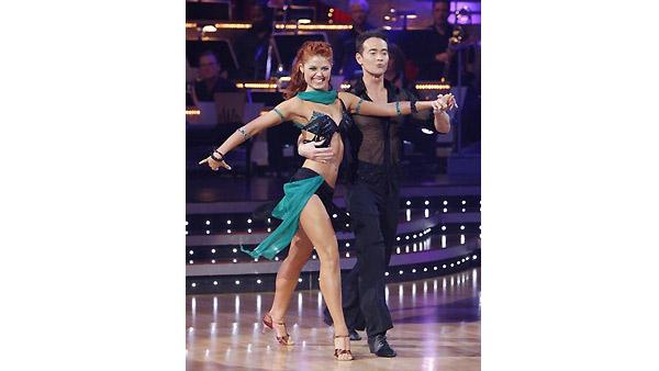 Mark Dacascos and Anna Trebunskaya perform during 'Dancing With the Stars,' Monday, November 2, 2009