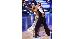 Aaron Carter and Karina Smirnoff perform during...