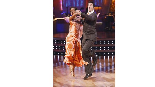 Mya and Dmitry Chaplin perform during 'Dancing With the Stars,' Monday, November 9, 2009