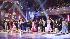 All 11 couples gather on the dance floor on...