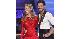 Erin Andrews and Maksim Chmerkovskiy stand...