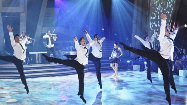 New York City Ballet's principal ballerina, Tiler Peck, and violin duo 'Nuttin But Stringz' performed to choreography by contemporary hip-hop dancer and choreographer Travis Wall, on 'Dancing With the Stars: The Results Show,' Tuesday, April 13, 2010.