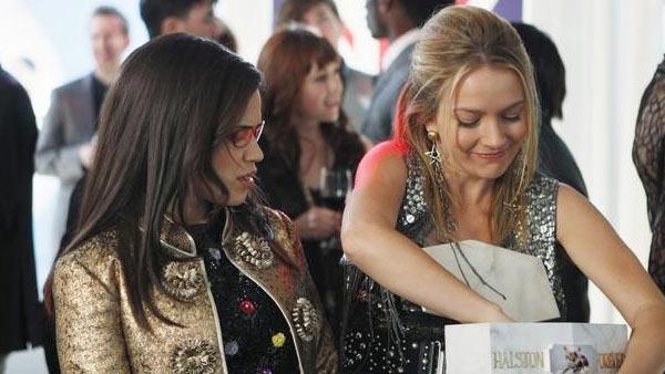 America Ferrera, Becki Newton pictured in the final 'Ugly Betty' episode, 'Hello Goodbye,' aired April 14, 2010.