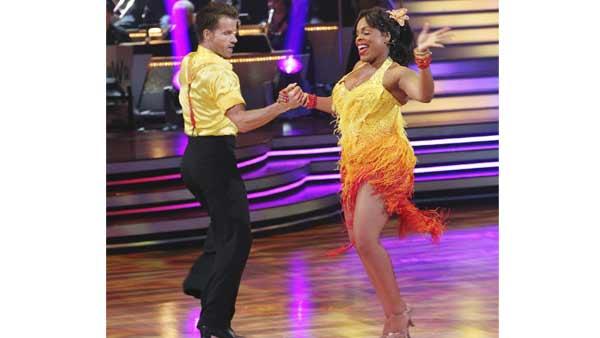 Comedian Niecy Nash and partner Louis van Amstel perform on week five of 'Dancing With the Stars,' Monday April 19, 2010. The judges gave the couple 18 points out of 30.