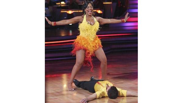 Comedian Niecy Nash and partner Louis van Amstel perform on week five of 'Dancing With the Stars,' Monday April 19, 2010. The judges gave the couple 18 points out of 30.