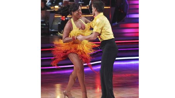 Comedian Niecy Nash and partner Louis van Amstel perform on week five of 'Dancing With the Stars,' Monday April 19, 2010. The judges gave the couple 18 points out of 30.