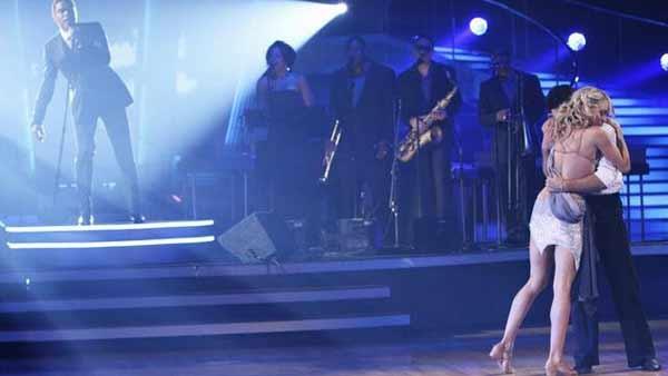 Platinum-selling soul star Maxwell performed his chart-topping single 'Fistful of Tears', on 'Dancing with the Stars the Results Show', Tuesday, April 20. The dancers are Tyne Stecklein and Teddy Forance.