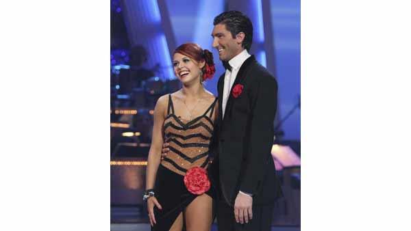 Olympic skater Evan Lysacek and partner Anna Trebunskaya performed the Argentine Tango on week seven of 'Dancing With the Stars,' Monday, May 3, 2010. The judges gave the couple a perfect score of 30 out of 30 points.