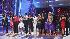 All remaining seven couples gather on the dance...