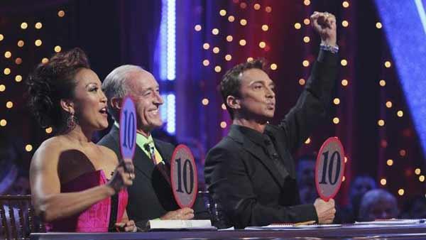 Judges Carrie Ann Inaba, Len Goodman and Bruno Tonioli on week seven of 'Dancing With the Stars,' Monday, May 3, 2010.