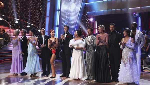 The remaining six couples on 'Dancing With the Stars' hit the dance floor together in a Cha Cha dance marathon on Monday, May 3, 2010.