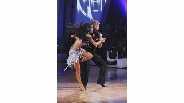 Nicole Scherzinger and Derek Hough gave an encore performance of their 'Lady Gaga' group cha-cha on 'Dancing With the Stars: The Results Show,' Tuesday, May 4, 2010.