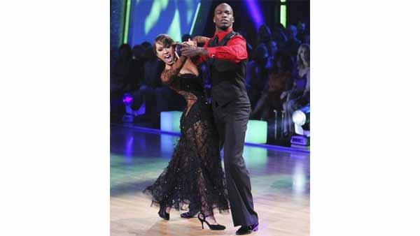 NFL star Chad Ochocinco and partner Cheryl Burke performed the Tango and a 1960's style Jive on week eight of 'Dancing With the Stars,' Monday, May 10, 2010. The judges gave the couple 45 out of 60 points.